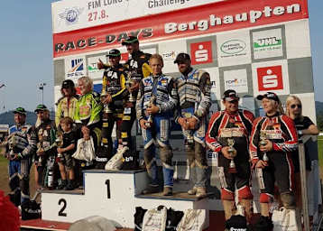 Das Podium der Internationalen Seitenwagen in Berghaupten