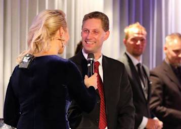 Jörg Tebbe am Wochenende bei der Gala in Helsinki