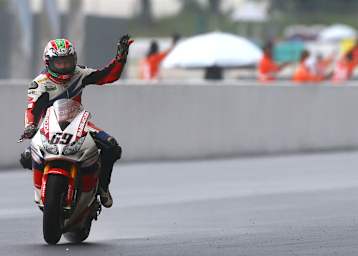 Geschafft: Nick Hayden fährt in Sepang/2 seinen ersten Sieg in der Superbike-WM ein