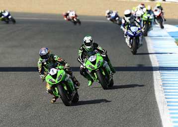 Die beiden Kawasaki ZX-6R von Puccetti Racing fuhren 2016 zumeist an der Spitze des Feldes 