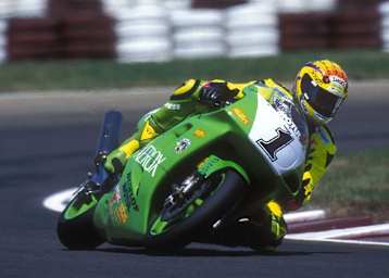 Scott Russel fuhr den bisher einzigen Kawasaki-Sieg in Brünn ein