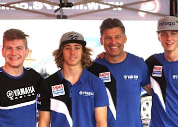 Lukas Trautmann, Remy Gardner, Michael Galinski und Florian Alt (v.li.)
