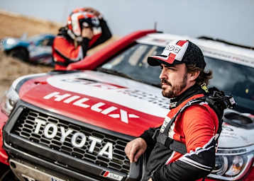 Fernando Alonso am Toyota Hilux