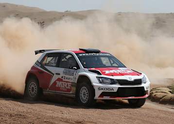 Skoda-Junior Fabian Kreim im Shakedown 