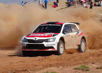 Pech in der Wüste Gobi – Fabian Kreim im Skoda Fabia R5   