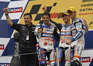 Barcelona 2006: Jorge «Aspar» Martinez mit Héctor Faubel, Álvaro Bautista und Sergio Gadea 