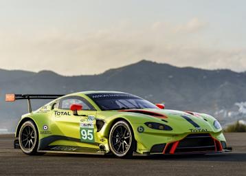 In einem markanten Grünton: Der Aston Martin Vantage GTE