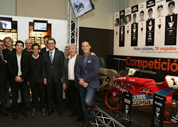 Die Ausstellung «Catalunya Moto» wurde von Angel Nieto, Pol Espargaró, Maverick Viñales, Sito Pons und Toni Elias eröffnet