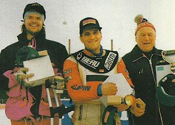 Fred Aberl (re.) 1994 zusammen mit Günther Bauer und Michael Lang