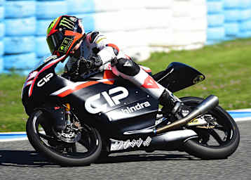 Marco Bezzecchi in Jerez auf der Mahindra des CIP-Teams