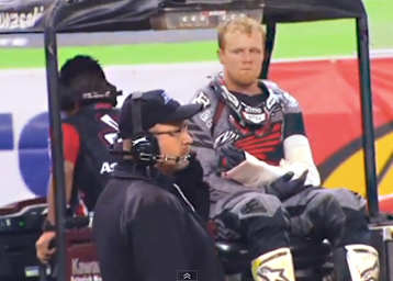 Trey Canard (Honda) verletzte sich in Detroit am Arm