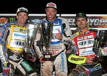Podium in Krsko: Jason Doyle, Peter Kildemand und Chris Holder (v.l.)