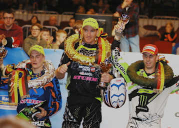 Das Podium vom Freitag: Greg Arnanda dominierte