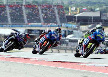 Toni Elias hier noch vor Roger Hayden und Cameron Beaubier