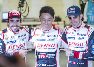 Fernando Alonso, Kazuki Nakajima und Sébastien Buemi dürfen sich über die Pole freuen  