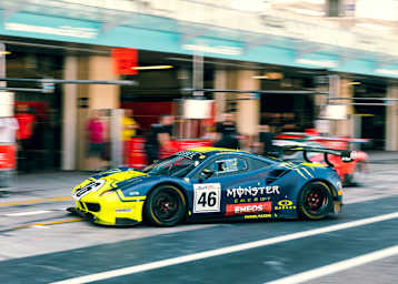 Diesen Ferrari 488 GT3 pilotiert Valentino Rossi in Abu Dhabi