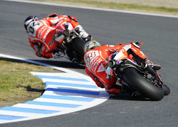 Noch ein Rennen in einer erbärmlichen Saison: Andrea Dovizioso und Nicky Hayden (hi.)