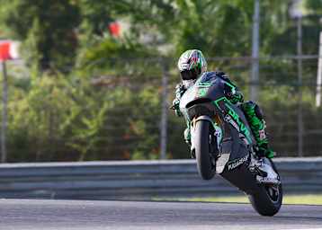 Nicky Hayden auf der neuen Open-Honda in Sepang