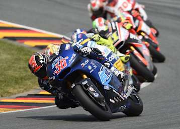 Mika Kallio auf der Italtrans-Kalex in Sachsen: die höchsten Temperaturen am Hinterreifen