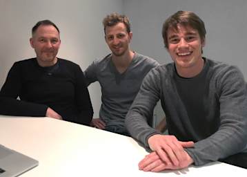 Stefan Kerschbaumer (Mitte) mit Kubiak und Bach (v.li.)