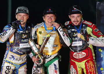 Die Top-3 der EM 2017: Artem Laguta, Andrejs Lebedevs und Vaclav Milik (v.l.)