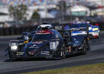 Ein Oreca 07 im Gewandt von Rebellion Racing