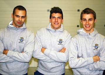 Das MV-Agusta-Trio 2014: Vladimir Leonov, Claudio Corti und Jules Cluzel (v.l.)