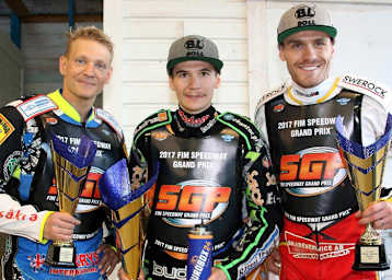 Die Top-3 des Challenges: Fredrik Lindgren, Patryk Dudek und Martin Vaculik (v.l.)