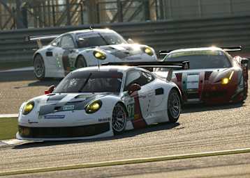 In Bahrain bei der Musik: Die Werks-Porsche