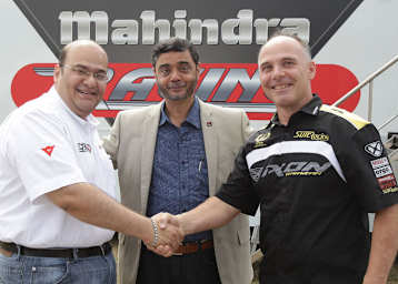 Mahindra-Rennchef Choonia, Manager Shukla, Eskil Suter