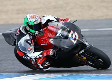 Matteo Baiocco bei Testfahrten in Jerez