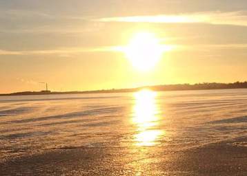 Training auf dem Meer bei Sonnenschein