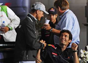 Mark Webber: «Es war grossartig, dank Michael Schumacher wenigstens gegen einen der fünf Grossen zu fahren»