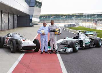 Sir Stirling Moss und Lewis Hamilton