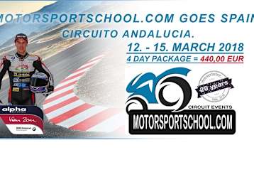 Den Saisonbeginn vorverlegen - auf dem neuen Circuito Andalucia von 12. bis 15. März