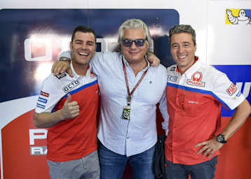 Fonsi Nieto, Teambesitzer Paolo Campinoti und Teammanager Francesco Guidotti