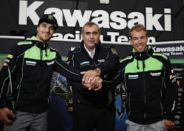 Französisches Trio: Teamchef Suzzoni (M.) mit Gautier Paulin (li.) und Neuzugang Steven Frossard