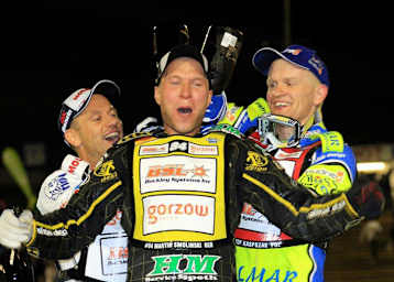 Martin Smolinski (Mitte) fuhr als einziger Deutscher im Grand Prix aufs Podest: Sieger in Auckland 2014!