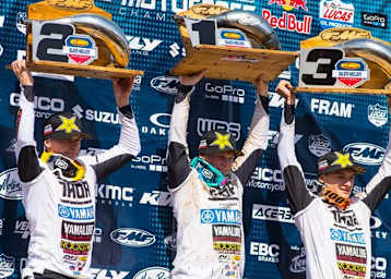 Mit Alex Martin, Jeremy Martin und Cooper Webb gab es in Glen Helen ein reines Yamaha-Podium