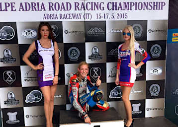 Sabine Holbrook gab ihr Debüt bei den Superbikes