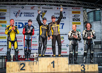 Das Siedecar-Podest in Assen am Samstag