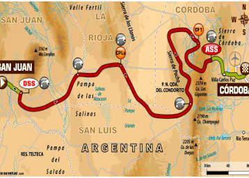 Die vorletzte Etappe führt über 907 Kilometer von San Juan nach Cordoba