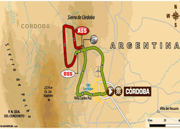 Die letzte Etappe der Rallye Dakar 2018 führt über 286 Kilometer rund um Cordoba