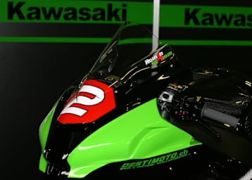 Roman Stamm mit seiner Kawasaki in Schleiz
