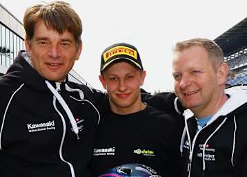 Planen die IDM Saison gemeinsam: Bischoff, Stange und Weber (v.l.)