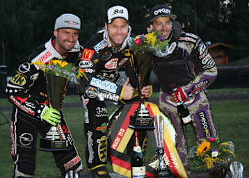 Die deutschen Top-3: Kevin Wölbert, Martin Smolinski und Tobias Busch (v.l.)
