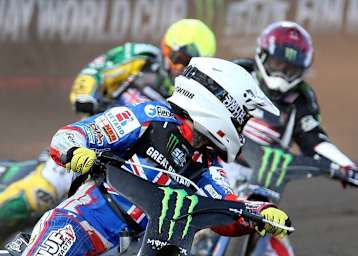 Tai Woffinden vor Darcy Ward und Greg Hancock
