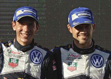 Verdient zum dritten Mal Weltmeister – Sébastien Ogier (rechts) und Beifahrer Julien Ingrassia 