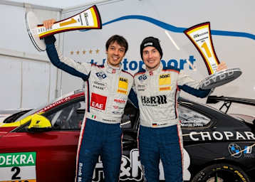 Meister-Duo in der ADAC GT4 Germany: Gabriele Piana (li.) und Michael Schrey