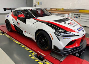 Der GR Supra GT4 in den Hallen von Toyota Gazoo Racing in Köln-Marsdorf